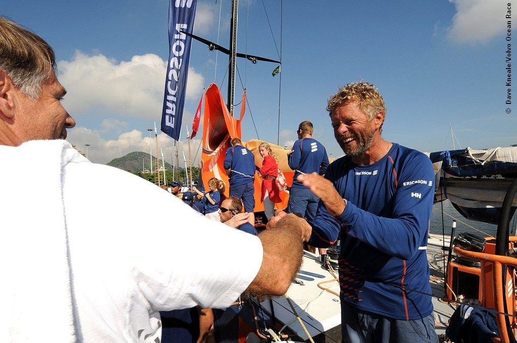 Ericsson 3, skippered by Magnus Olsson (SWE) (pictured) finish first into Rio de Janeiro on leg 5 of the Volvo Ocean Race &copy;  David Kneale/Volvo Ocean Race http://www.volvooceanrace.com/